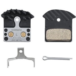 Image of Shimano BR-M9000 Metal Brake Pads and Spring J04C w/Fin