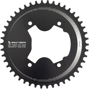 Image of Wolf Tooth 110 Asymmetric 4-BOLT Shimano GRX AERO Chainring 46T Drop Stop ST