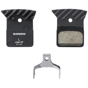 Image of Shimano Disc Brake Pad and Spring L05A-RF - Resin, Finned Alloy Back Plate