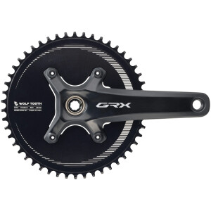Image of Wolf Tooth 110 Asymmetric 4-BOLT Shimano GRX AERO Chainring 46T Drop Stop ST