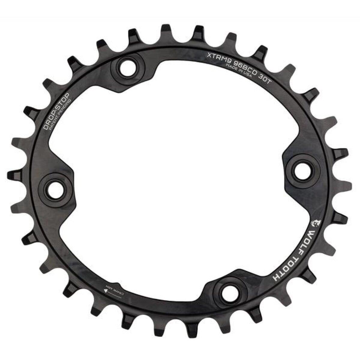 Image of Wolf Tooth Oval 96 BCD Shimano XTR 32T Black Chainring