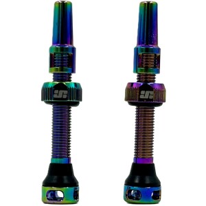 Image of Jet Black Tubeless Valves Oil Slick