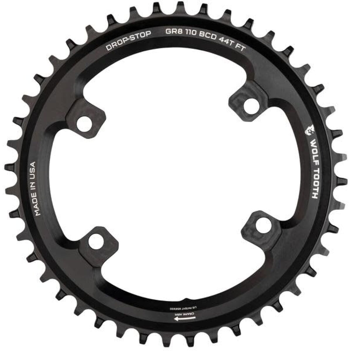 Image of Wolf Tooth 110 BCD Asymmetric 4-Bolt Chainrings for Shimano GRX Cranks