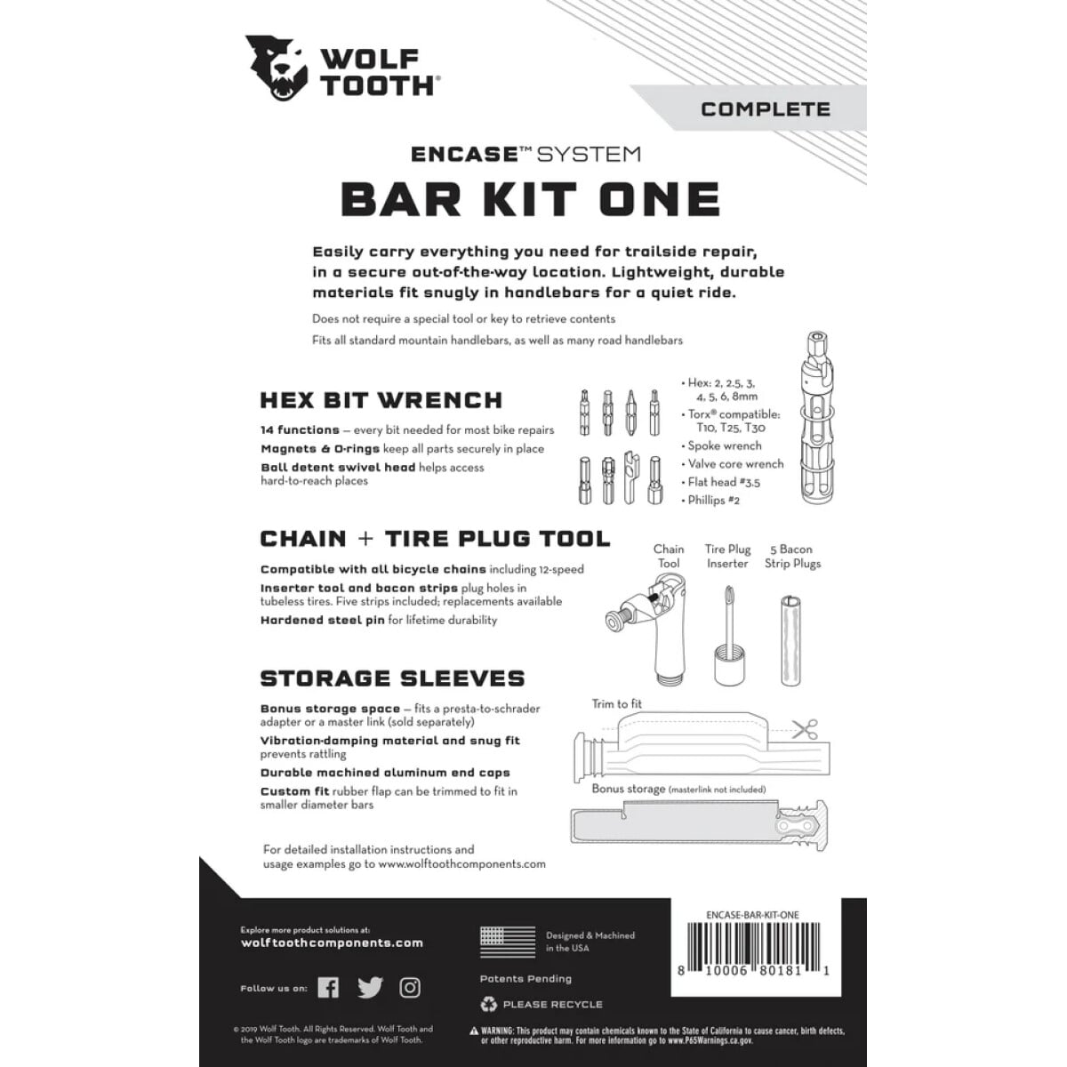 Image of Wolf Tooth EnCase System Bar Kit One