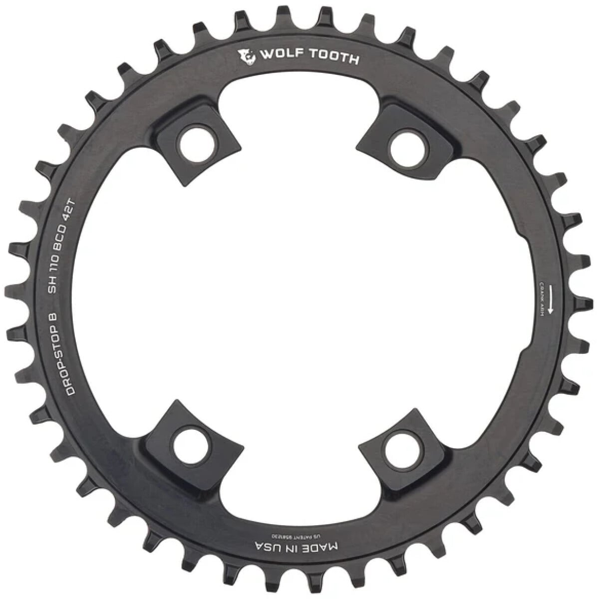 Image of Wolf Tooth 110 BCD Asymmetric 4-Bolt Chainrings for Shimano Cranks