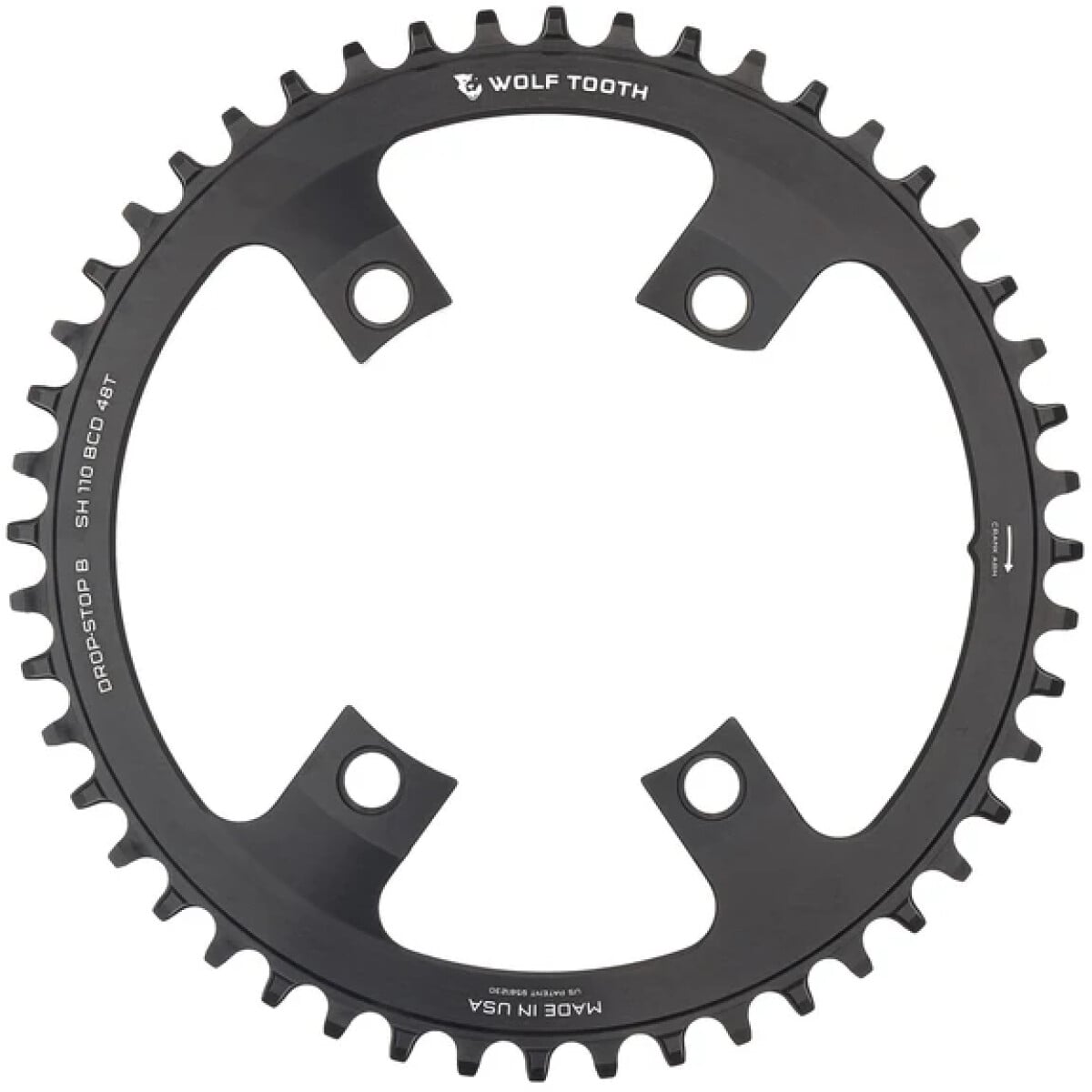 Image of Wolf Tooth 110 BCD Asymmetric 4-Bolt Chainrings for Shimano Cranks