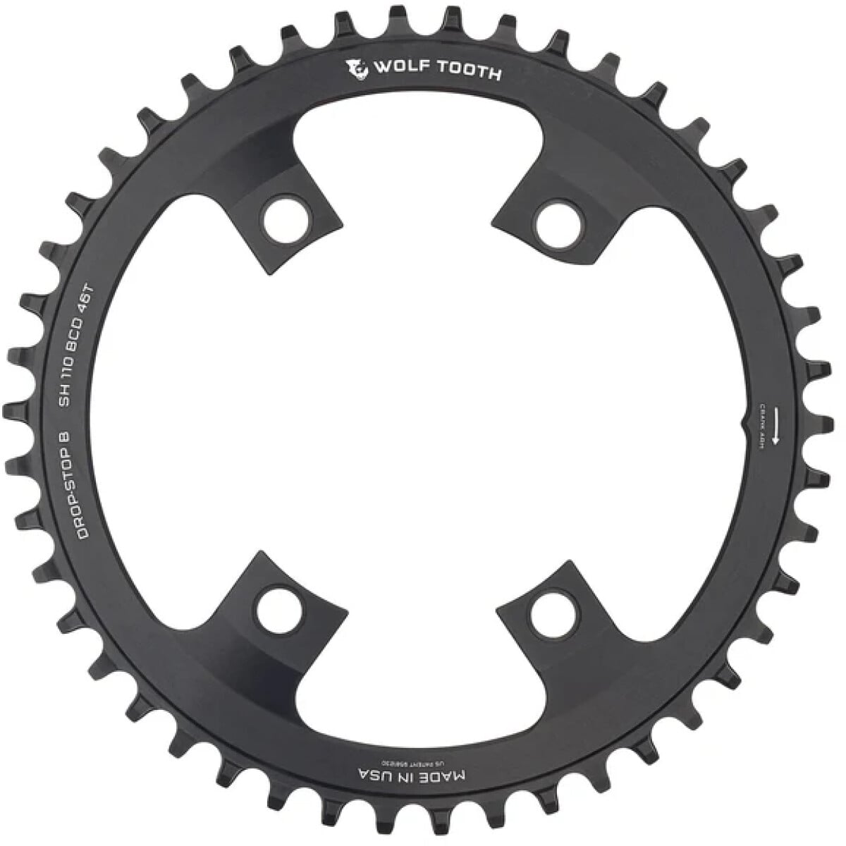 Image of Wolf Tooth 110 BCD Asymmetric 4-Bolt Chainrings for Shimano Cranks