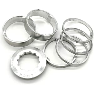 Image of Single Speed Cassette Spacer Set, 12T Lock Ring included, Silver