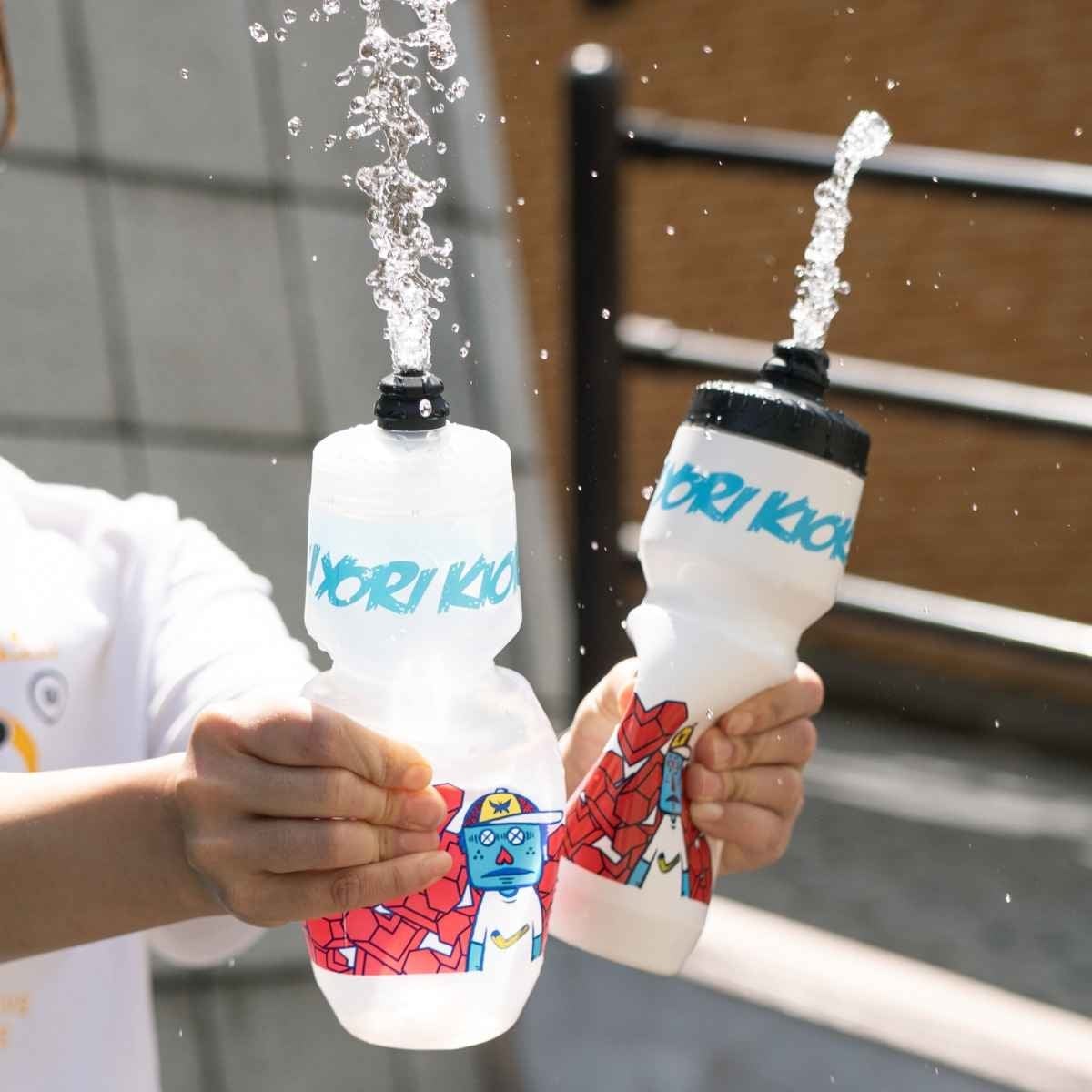 Image of Blue Lug Rokkaku Boywater Bottle (clear)