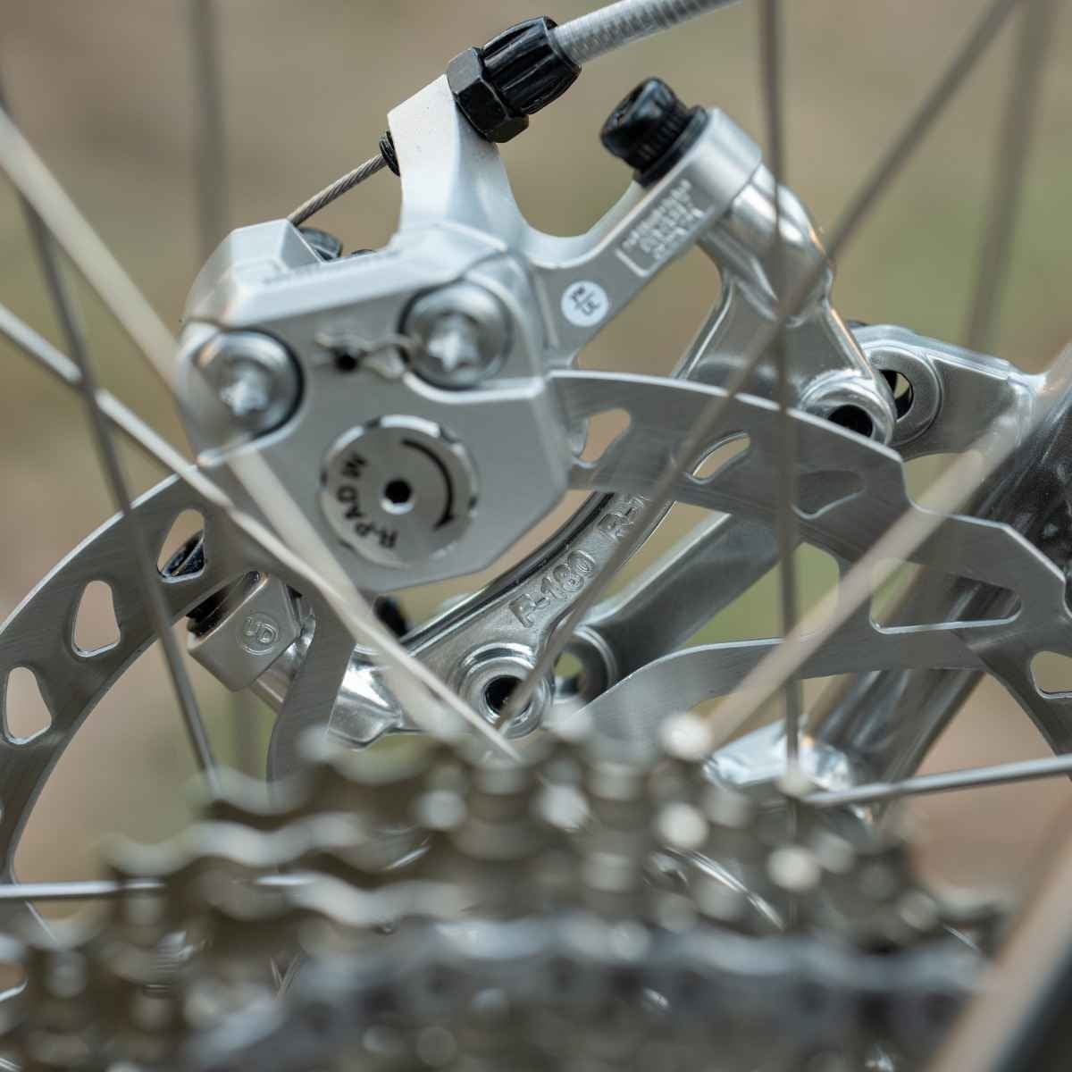 Image of Blue Lug Dia-Compe Disc Brake Adapter F180/R160 silver