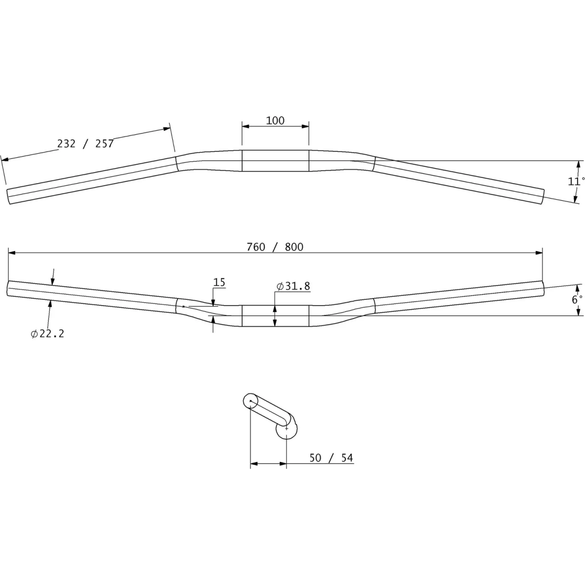 Image of Teravail Lytho Carbon Handlebar 800mm 15mm Rise
