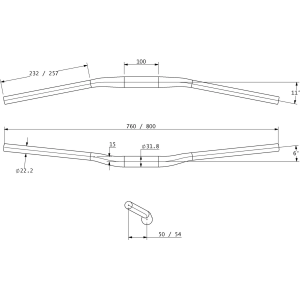 Image of Teravail Lytho Carbon Handlebar 800mm 15mm Rise