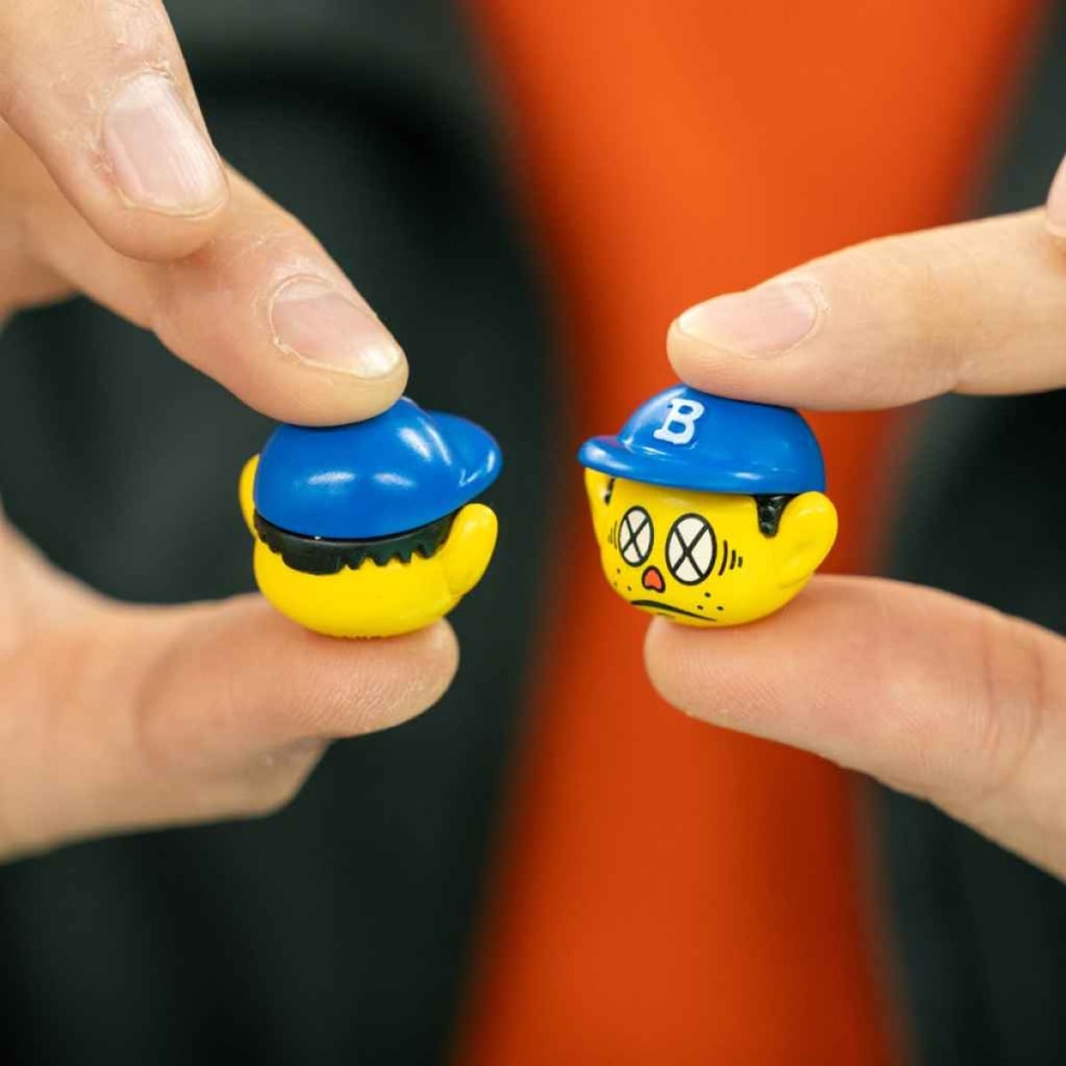 Image of Blue Lug Anzenkun Valve Caps (Pair for Presta)