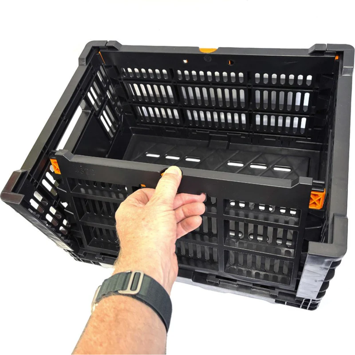 Image of Azur Collapsible Plastic Cargo Crate Black