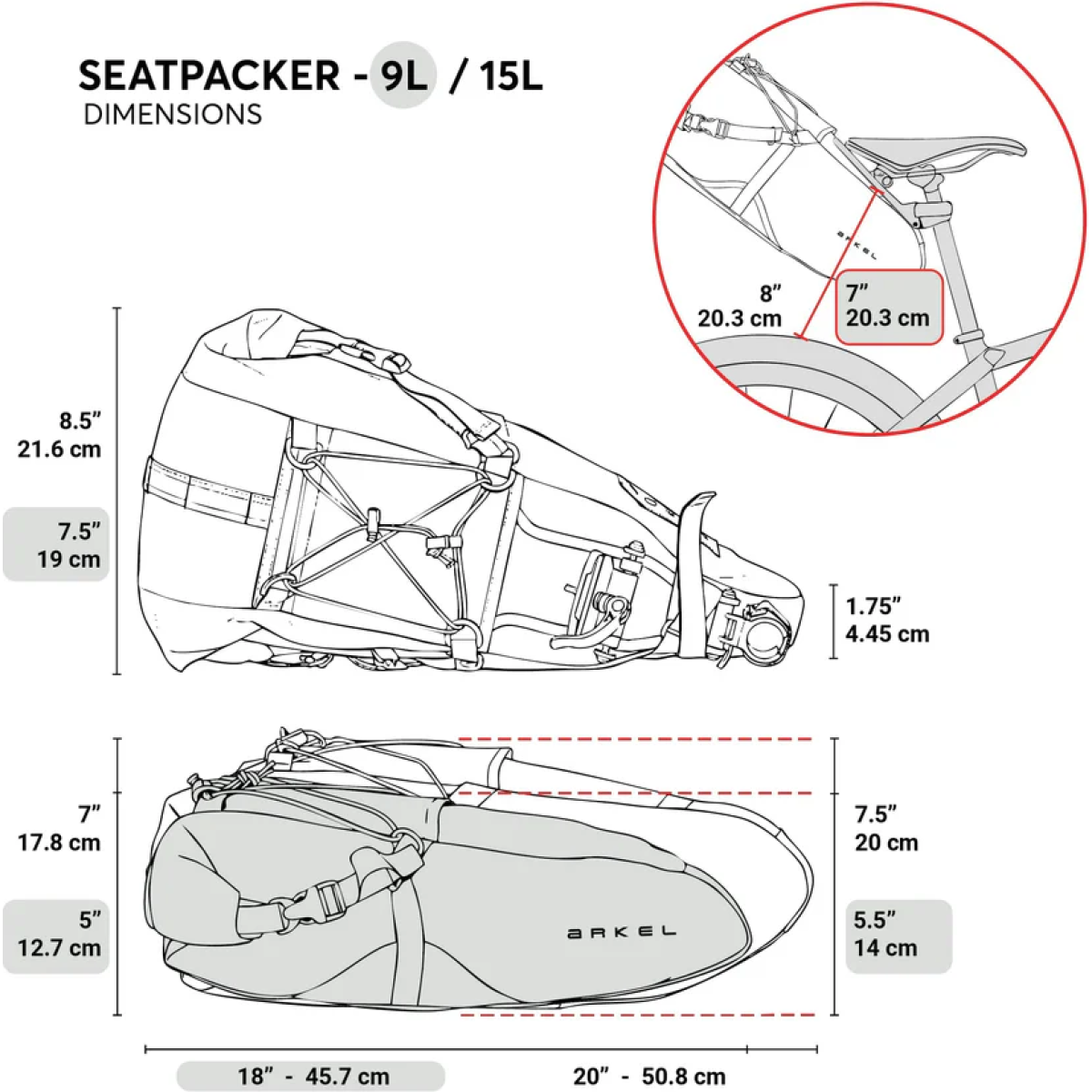 Image of Arkel Seatpacker - Saddlebag