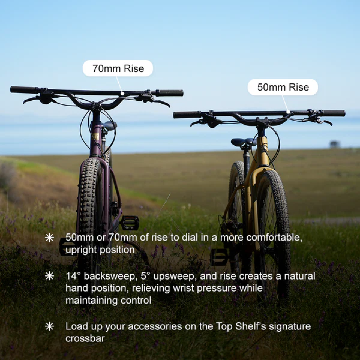Image of Redshift Topshelf Flat Bar 800mm, 50mm Rise