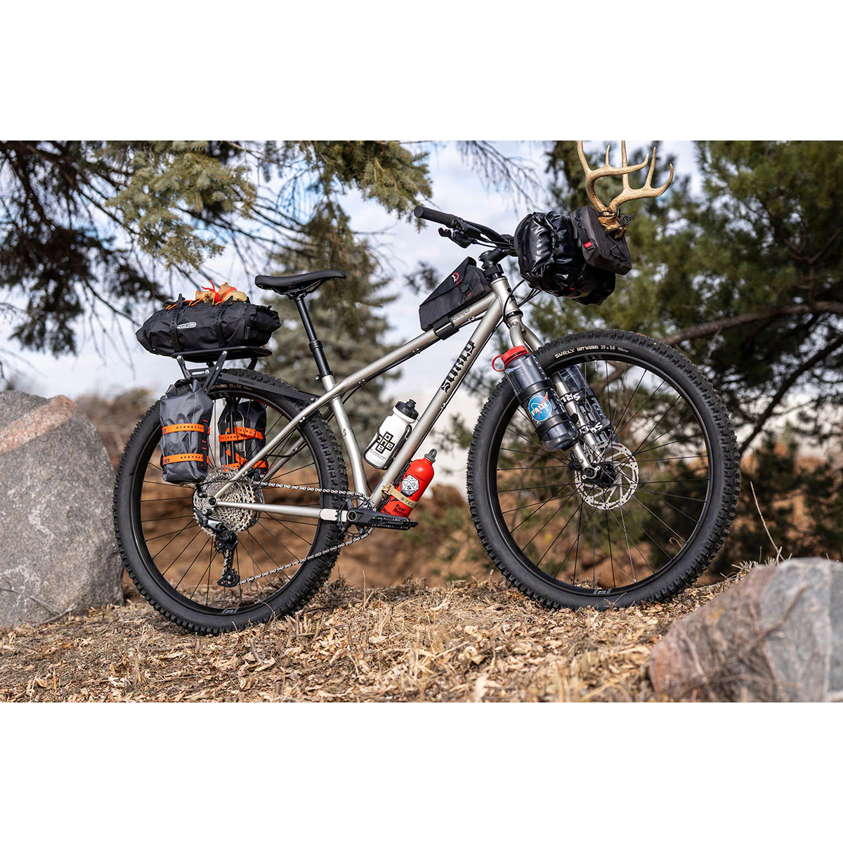 Image of Surly Krampus Bike Salmon Skin Silver