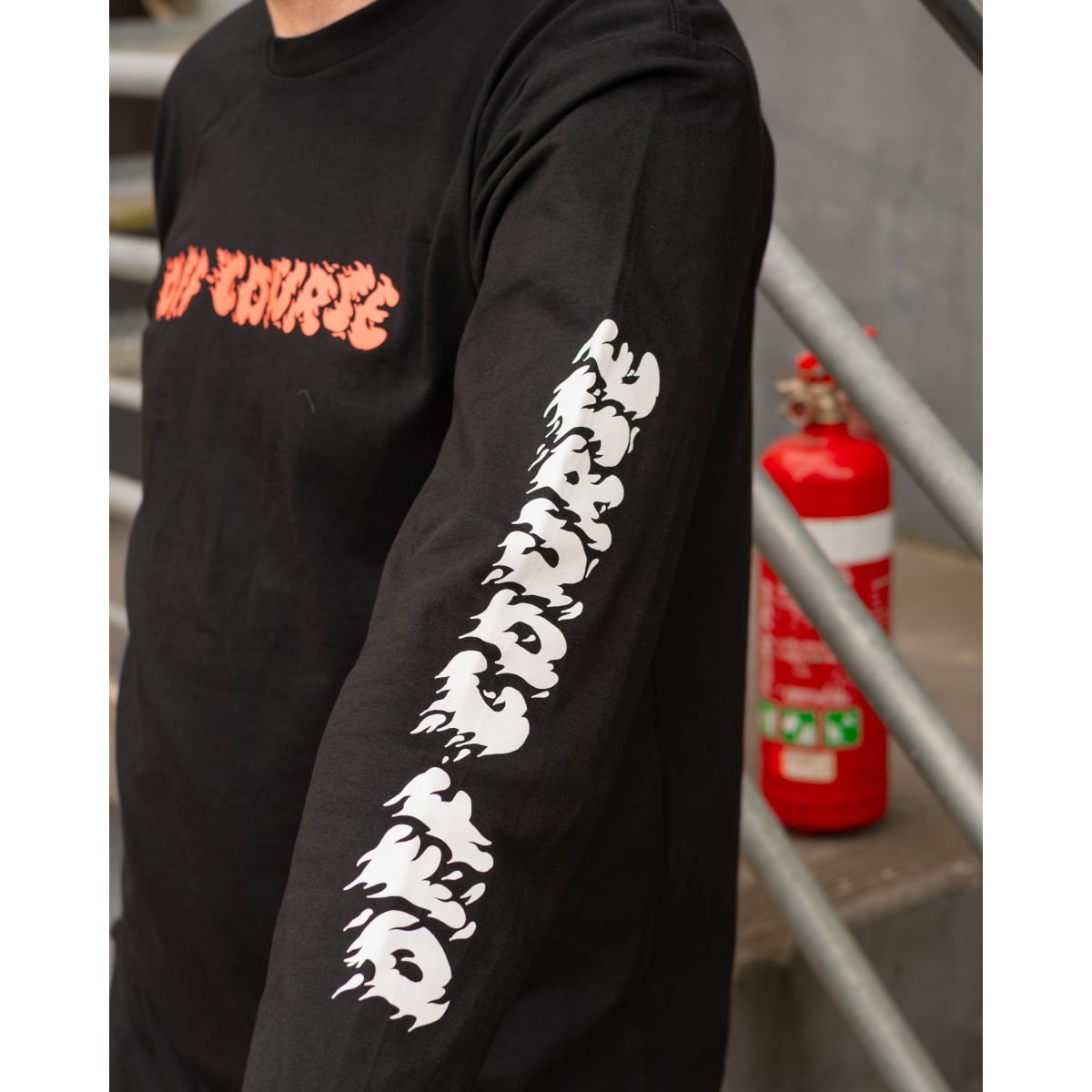 Image of Off Course Burnin' Rubber Long Sleeve Tee - Black