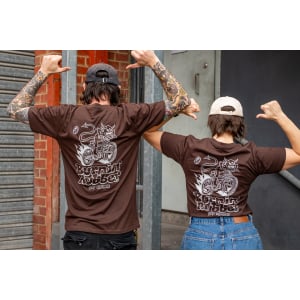 Image of Off Course Burnin' Rubber T-Shirt - Dark Brown