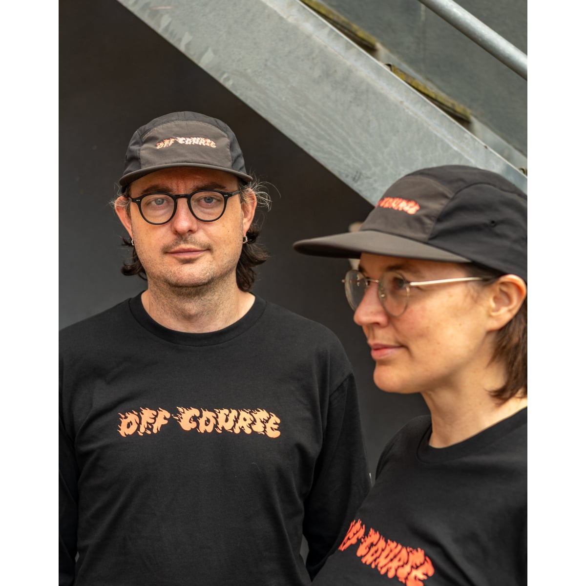 Image of Off Course Burnin' Rubber Two-Tone Action Cap - Black/Charcoal