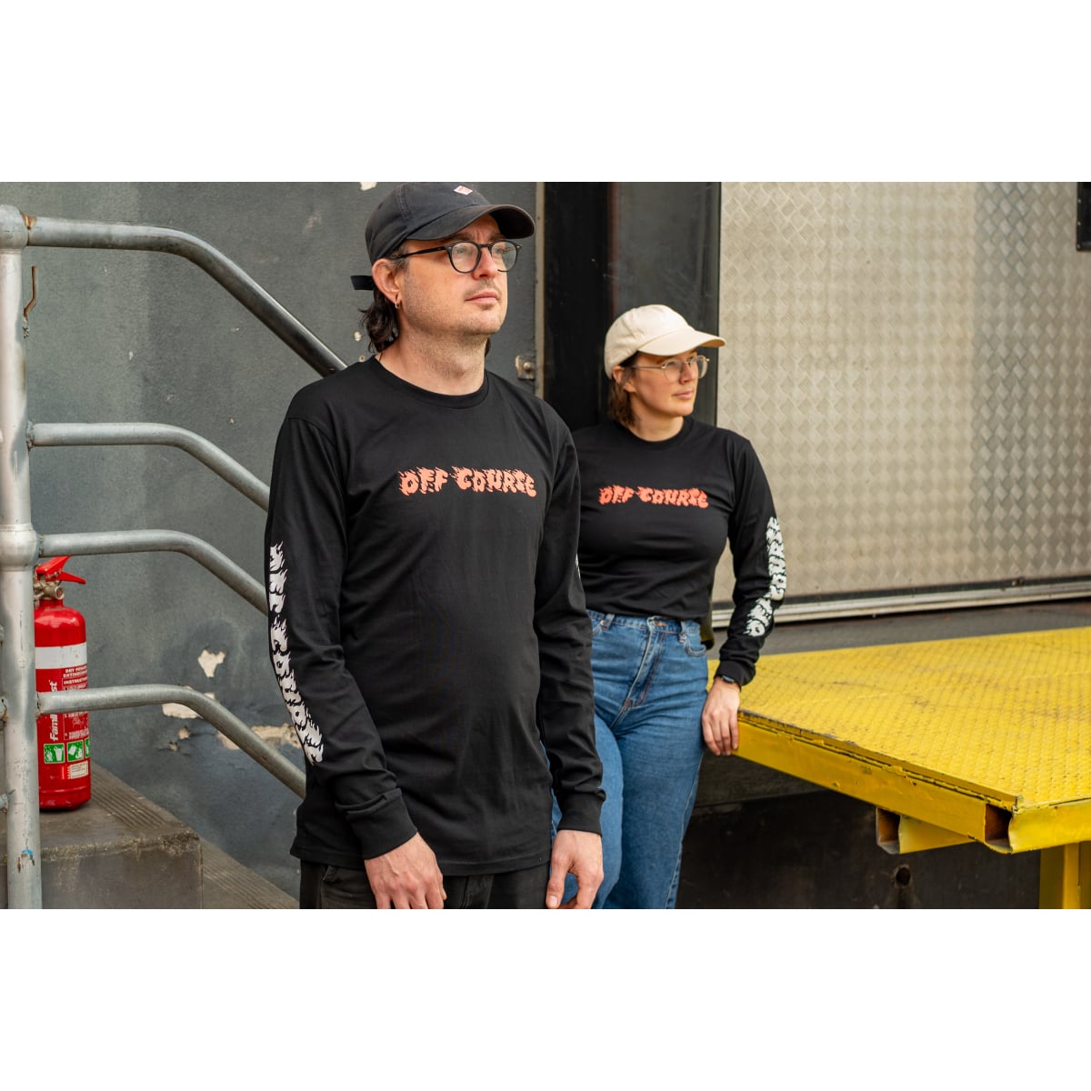 Image of Off Course Burnin' Rubber Long Sleeve Tee - Black