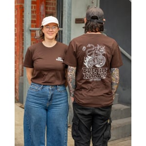 Image of Off Course Burnin' Rubber T-Shirt - Dark Brown