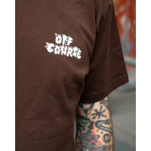 Image of Off Course Burnin' Rubber T-Shirt - Dark Brown