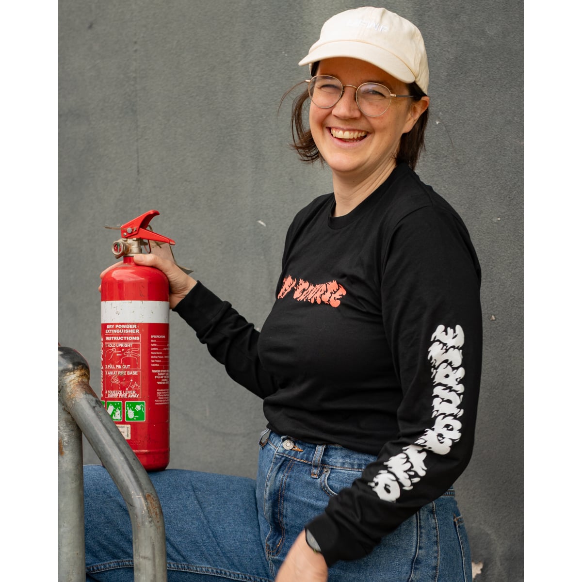 Image of Off Course Burnin' Rubber Long Sleeve Tee - Black