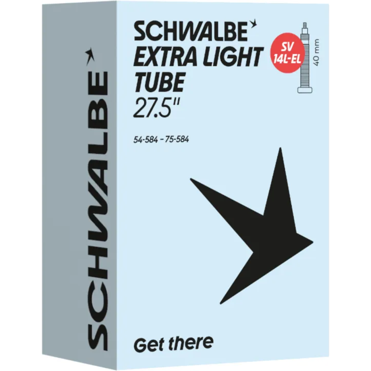 Image of Schwalbe Tube SV14L-EL Presta 27.5" x 2.1-3.0" (650b x 54-75mm) Extra Light 200g