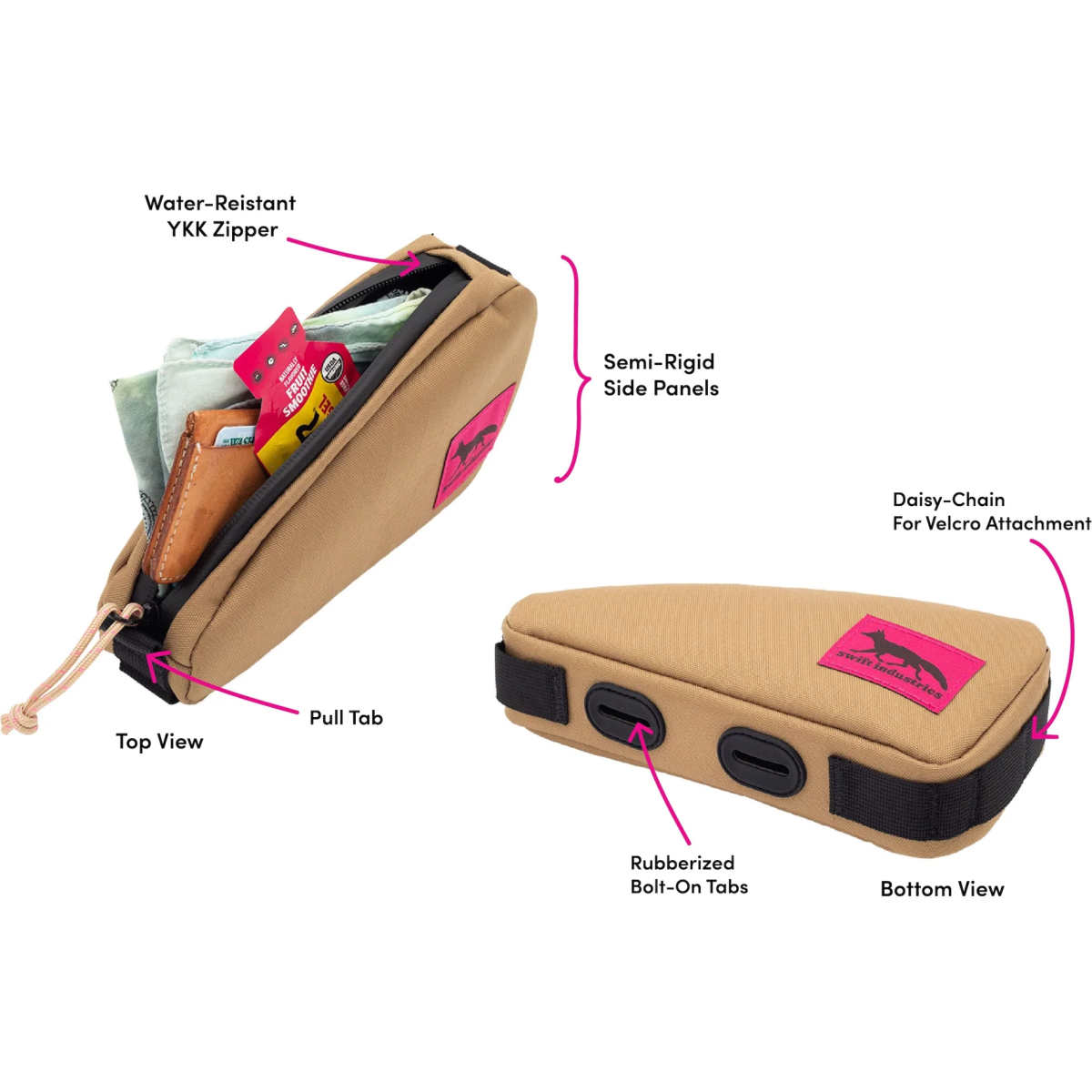 Image of Swift Industries Moxie Top Tube Bag - Strap On / Bolt On - Luminary