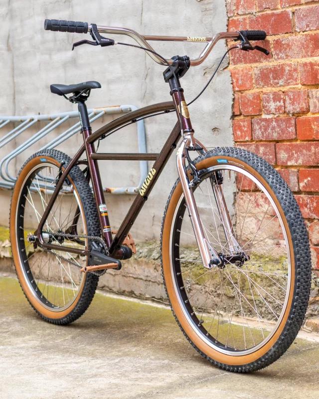 We built up this @wilde.bikes Moto Cruiser to showcase this rad new model on the shop floor✨
Specced in single speed mode, it didn’t last long here before Fred fell in love upon first test ride!💖

The Moto Cruiser comes as a Frame, Fork & Handlebar kit and we have all sizes currently in stock. We can build one however you wish or even another one similar to Fred’s! 

Wilde Moto Cruiser, Medium
Tange Technoglide J2 headset
Sunday Freeze stem
Wilde Moto Cruiser handlebars
Ritchey Trail grips
Ritchey RL1 2-bolt seatpost
WTB Volt saddle
Shimano CUES U6000 crankset w/32t ring
Funn Taipan composite pedals
Surly 14t single speed cassette cog
Surly Tuggnut chain tensioner
Novatech sealed bearing hubs
Alex DM24 26” rims
Shimano Alivio V-Brakes
Shimano Alivio brake levers
Rene Herse 26 x 2.3” Humptulips Ridge Endurance tyres

Thanks, Fred!
Happy Trails✌️

@wilde.bikes 
@tangeseiki 
@ritcheylogic 
@sundaybikes 
@shimanoaustralia 
@funnmtb 
@surlybikes 
@reneherse 

#wildebikes #wildemotocruiser